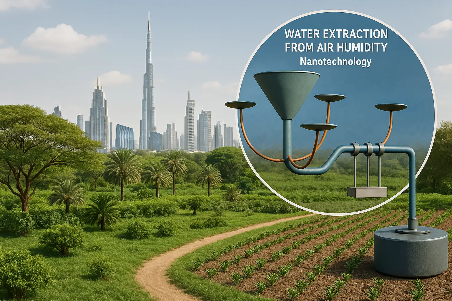 Water Extraction from Air Humidity Solution
